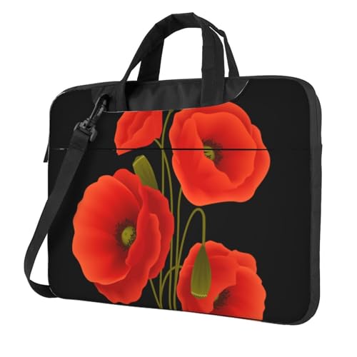Sac ordinateur portable coquelicot imperméable pour éviter l'humidité