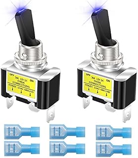 Gebildet Przełącznik dźwigienkowy z metalu 25A, 12V DC/15A, 24V DC/10A, 250V AC/ 15A, 125V AC, SPST wł./wył. 2-pinowy 2-pozycyjny przełącznik kołyskowy z osłoną bezpieczeństwa do samochodu KN3D-101