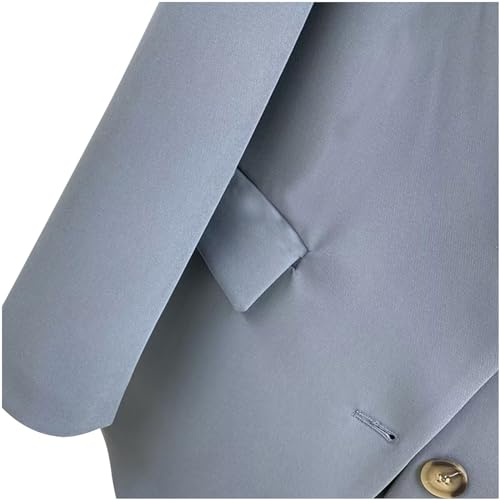 Womens Casual Blazers Pockets Long Sleeve Open Front Work Office Jackets Notch Lapel Button Blazer Suit for Business3
