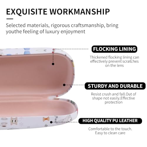 Image of PERFECTSIGHT Hard Shell Eyeglasses Case, Kawaii Protective Glasses Case for Kids, Cute Eyeglass Case for Women Men Girls