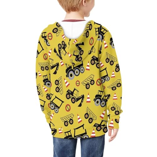 Image of Biyejit Kids Novelty 3D Graphic Printed Hooded Sweatshirt Boys Girls Zip Up Hoodies Age 6-16 Years