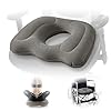 Inflatable Donut Seat Cushion for Tailbone Pain Relief – Coccyx Pillow for Office Chair, Car, Wheelchair & Post Surgery Comfort – Ergonomic Orthopedic Support Pillow for Home & Travel