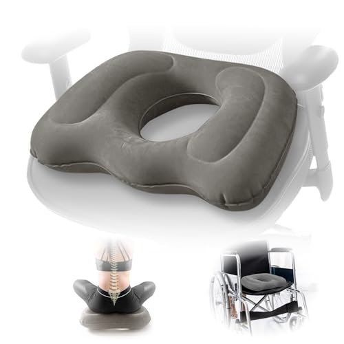 Tragbares aufblasbares Donut-Sitzkissen für Reisen, ergonomischer Ring-Sitzpolster geeignet für Bürostühle und Autositze