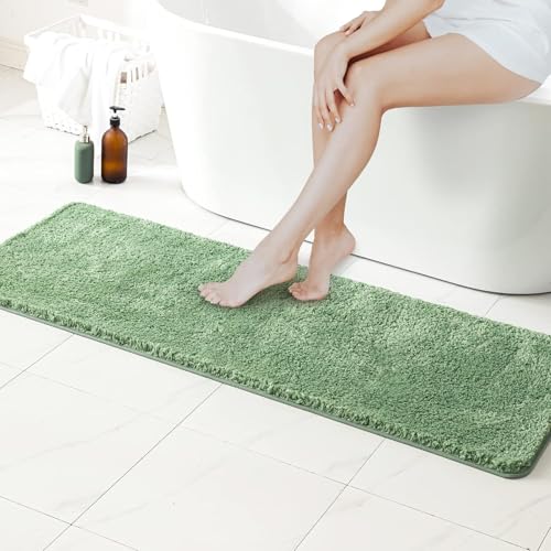 MIULEE Extra Thick Non Slip Bathroom Rug Shaggy Soft Bath