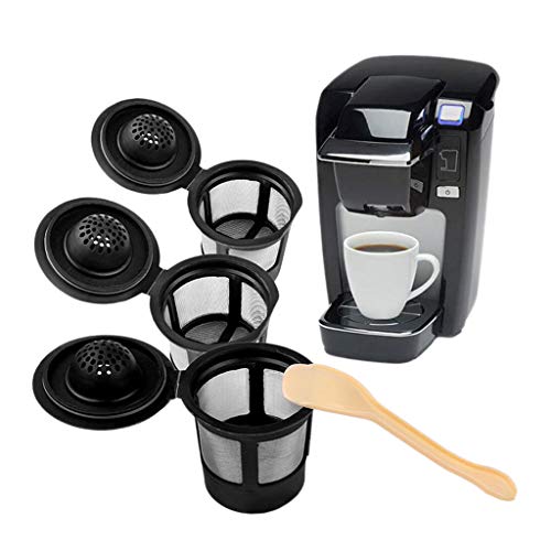 Baoblaze - Pacote com 3 filtros de café KCups reutilizáveis para Keurig 2.0 1.0 K550/K560 - Preto, 4