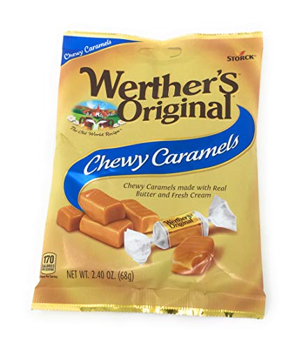 Werthers Bundle (4 Items) Variety Pack (Original Hard Candies/Chewy Caramels/Creamy Caramel Filled/Caramel Apple Filled)