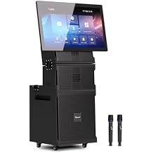 Karaoke Machine for Adults with Lyrics Display, Portable Built-in 22 Inches Tablet with 2 Wireless Microphones,1200W Peak Power Bluetooth Portable Karaoke System for Any Occasion S-200 22 inch