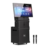 Karaoke Machine for Adults with Lyrics Display, Portable Built-in 22 Inches Tablet with 2 Wireless Microphones,1200W Peak Power Bluetooth Portable Karaoke System for Any Occasion (S-200)