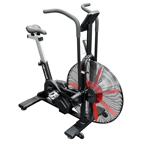 Valor Fitness Air Bike with Monitor and Adjustable Seat