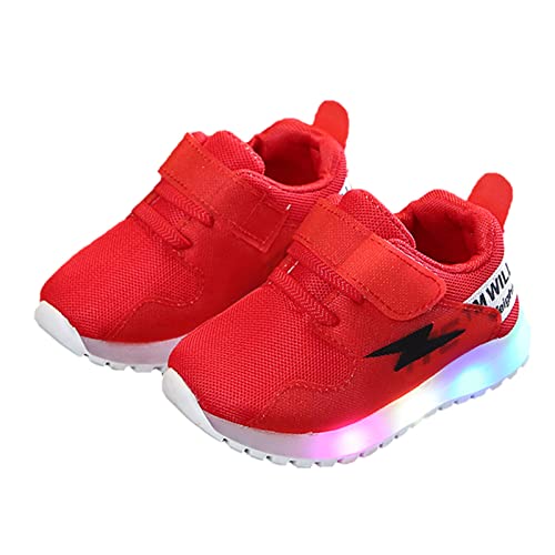 Tênis infantil infantil para meninos e meninas com luz LED luminosa, sapatos esportivos, sapatos esc