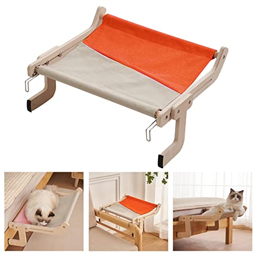 Bothyi Poleiro de janela de gato ajustável rede resistente prateleira durável lavável economia de es