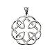 Celtic Knot Father and Daughter Cross Jewelry Sterling Silver Plated Cross Pendant Handmade Celtic Jewelry (White Silver)