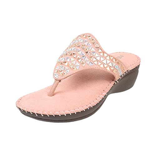 Image of Metro Women's Embellished Faux Leather Comfy Fashion Sandals