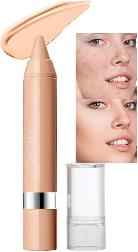 Lápis de cera corretivo, caneta corretiva de sombra clara para olheiras, manchas, marcas de acne, manchas e destaque de sobrancelhas, bastão cremoso para corretivo facial para mulheres