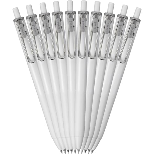 Bolígrafos Uni-Ball One Gel 0.5 Tinta Silver 10 Pzas