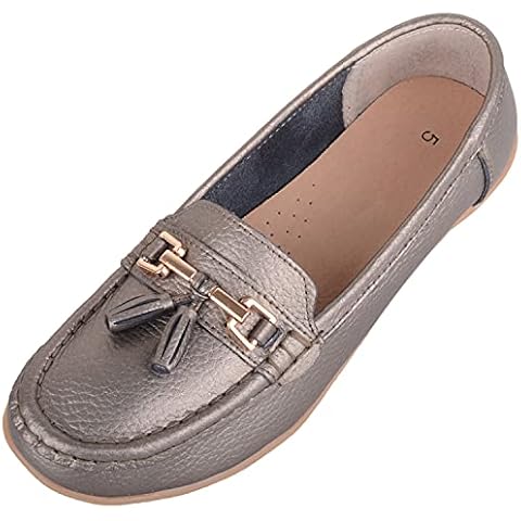 ABSOLUTE FOOTWEAR Womens Leather Slip On Shoes Cover