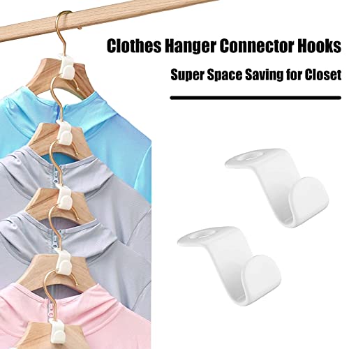 Gjx 100Pcs Clothes Hanger Connector Hooks Cascading Plastic Hanger Hooks Extender Clips For Closet Hangers Space Saving And Organizer Clothes Closets (100 White) #TOP1