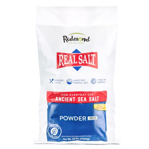 Image of Redmond Real Sea Salt - Natural Unrefined Gluten Free Fine, 25 Pound Bag