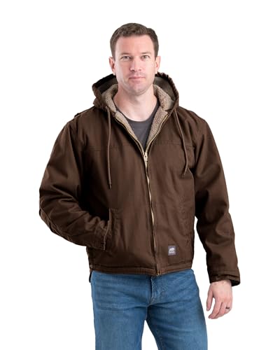Berne Men's Heartland Washed Duck Hooded Work Coat