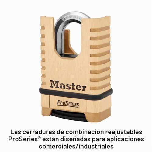 Masterlock 1177D candado de combinación de latón para portones almacenes y zonas exteriores 3