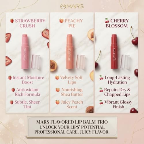 Image of MARS Full of Water Lip Color Balm - Peachy Pie | Velvety Soft Lips with Shea Butter & Juicy Peach Scent