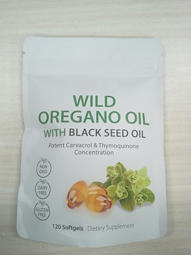 【Capsule di olio organico naturale di prima qualità】Le nostre capsule di olio di origano sono realizzate con ingredienti naturali, puri ed efficaci. La spremitura a freddo ne mantiene l'efficacia. Sono senza OGM, senza glutine e vegani.le capsule molli di olio di origano 2 in 1 sono una combinazione di estratti di olio di origano e olio di semi neri che agiscono insieme per supportare la salute immunitaria