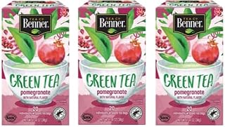 3 Packs - Pomegranate Green Tea - 20 Bags Each Pack -Individually wrapped