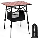 Jambes de Table Réglables : Vous pouvez régler librement la hauteur du plateau de table picnic pliante de 42CM à 60CM lorsque vous êtes assis. Sur un sol extérieur irrégulier, réglez les pieds avec précision pour obtenir une surface plane