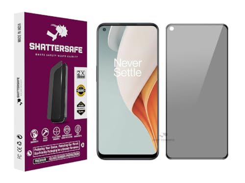 Image of Anti-Spy Privacy Tempered Glass Compatible For Oneplus Nord N100 [Pack of 1]. 9H Hardness, Anti-Scratch, Edge-to-Edge Protection With Easy Installation Kit & Case Friendly Fit.