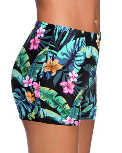 Image of Yonique Womens Swim Shorts Solid Tankini Bottoms Swimsuit Bottoms(Available in Plus)