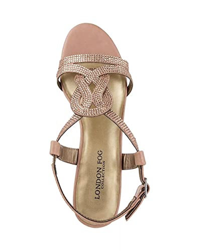 Image of LONDON FOG Womens Macey Demi-Wedge Dress Sandals