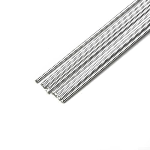 Lot de 10 tiges de brasage en fil d'aluminium pour scooter en alliage de manganèse, construction navale, fusion facile, soudure basse température, argenté (33 cm x 1,6 mm)