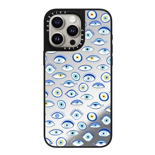 Coque miroir iPhone 15 Pro Max CASETiFY compatible MagSafe protection antichoc argent