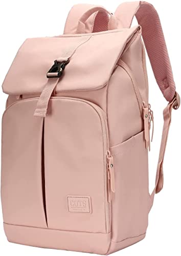 BENGZAN Business Notebook Backpack Unisex for 16.5" Ultra-Thin Laptop Waterproof College School Bag Fashion Casual Backpack for Men Women-Pink||15.6inch Cover