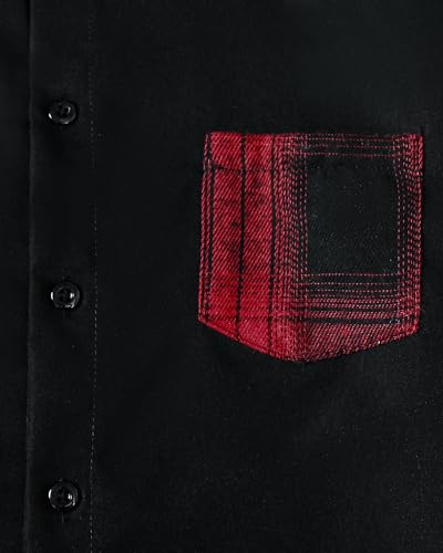 PureChapter Boys Button Down Shirt Fashion Long Sleeve Plaid Pocket Kids Clothes Fall Winter School Casual Shirt4