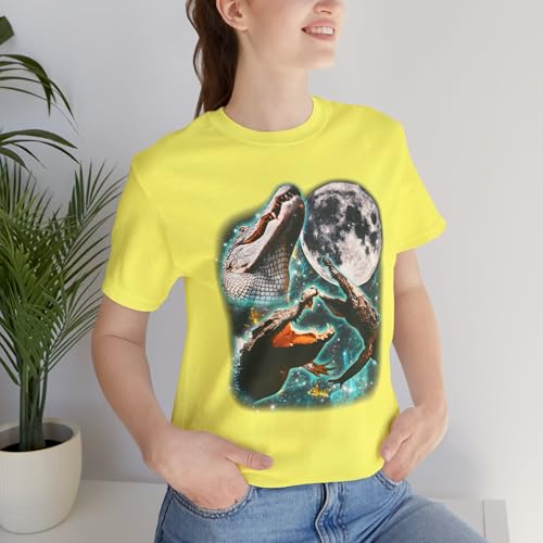 T-shirt Three Crocodiles Moon anti-déformation pour un style durable - 2