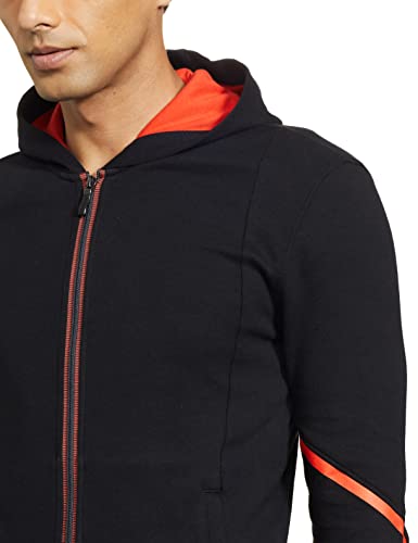 Image of Van Heusen Cotton Blend Men Sport Media Pocket Hooded Neck Hoodie - Ultra Soft, Breathable