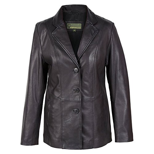 Blazer en cuir noir mi-saison veste femme taille M Jolie