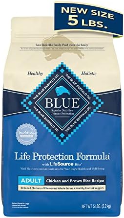Blue Buffalo Life Protection Formula Natural Adult Dry Dog Food, Chicken and Brown Rice 5-lb Trial Size Bag