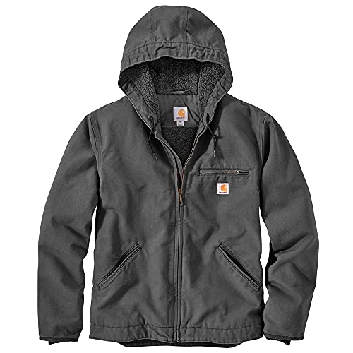 Carhartt Men’s Relaxed Fit Washed Duck Sherpa-Lined Jacket