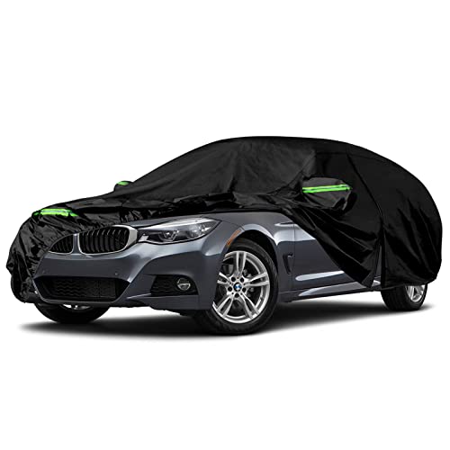 Bâche Voiture Exterieur, Housse de Protection Voiture Remplace pour BMW 3 Series 2007-2022 E90 E91 F30 F31 G20 G21, 300D Tous Temps Housse Voiture avec Porte Zippée et Sangle Coupe Vent (3 Series)