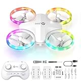 Holy Stone HS180 Mini Drone Pour Enfants Avec Lumières LED, Petit Quadcoptère RC Avec 3 Batteries 21 Min De Vol, Flips À 360°, Facile À Piloter, Cadeau D’Anniversaire Pour Garçons Et Filles 6-12 Ans