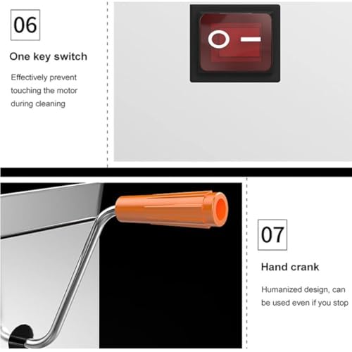 Cortadora Eléctrica de Carne 850W Acero Inoxidable miniatura 5