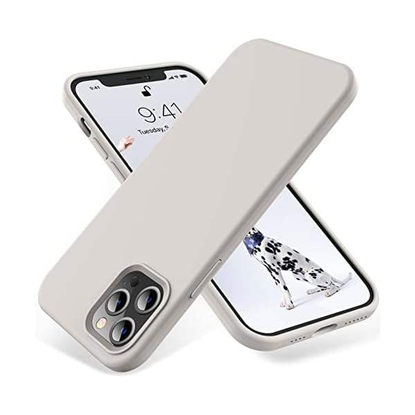 OTOFLY Compatible with iPhone 12 Pro Max Case 6.7 inch(2020),[Silky and Soft Touch Series] Premium Soft Liquid Silicone Rubber Full-Body Protective Bumper Case for iPhone 12 ProMax Case(Stone)