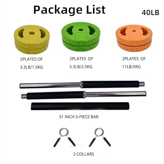 Adjustable Barbell Weight Set, Adjustable Free Weights for Home and Gym Workout