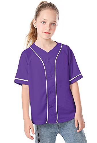 Image of Yuji Itadori Kids Baseball Jersey Button Boys Short Sleeve T-Shirts Hip Hop Fashion Casual Sports Solid Color Shirt