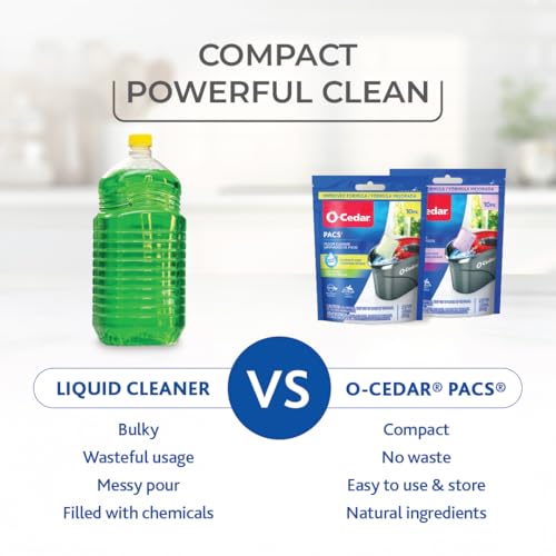 O-Cedar Floor Cleaning 20ct Pacs with Citrus Scent 10ct (1- Pack) and Lavender Scent 10ct (1-Pack)