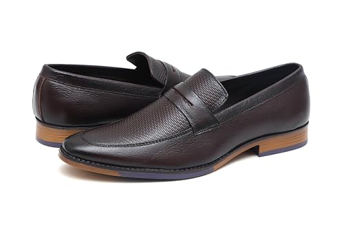 Image of ARAMISH Men's Genuine Leather Slip On Loafer Shoes