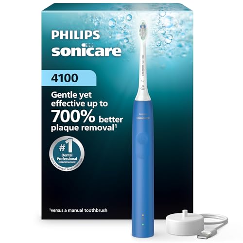 Philips Sonicare 4100 Rechargeable Electric Toothbrush, 1 Brush Head, White view 8
