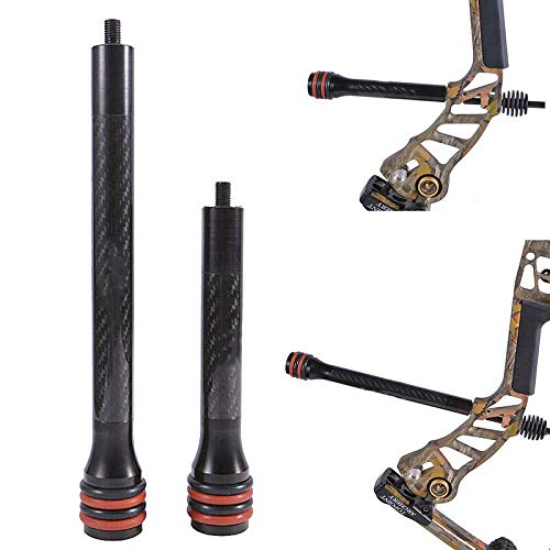 Sososhoot Archery 6″/8″ Bow Stabilizer- Carbon Fiber Bow Balance Bar for Recurve Bow Compound Bow Hunting (8'')